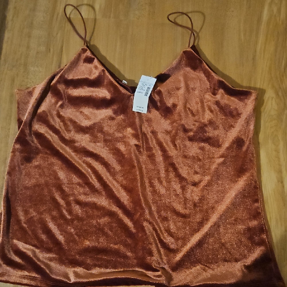 Maurices Rust-Colored Velvet Spaghetti Strap Cami